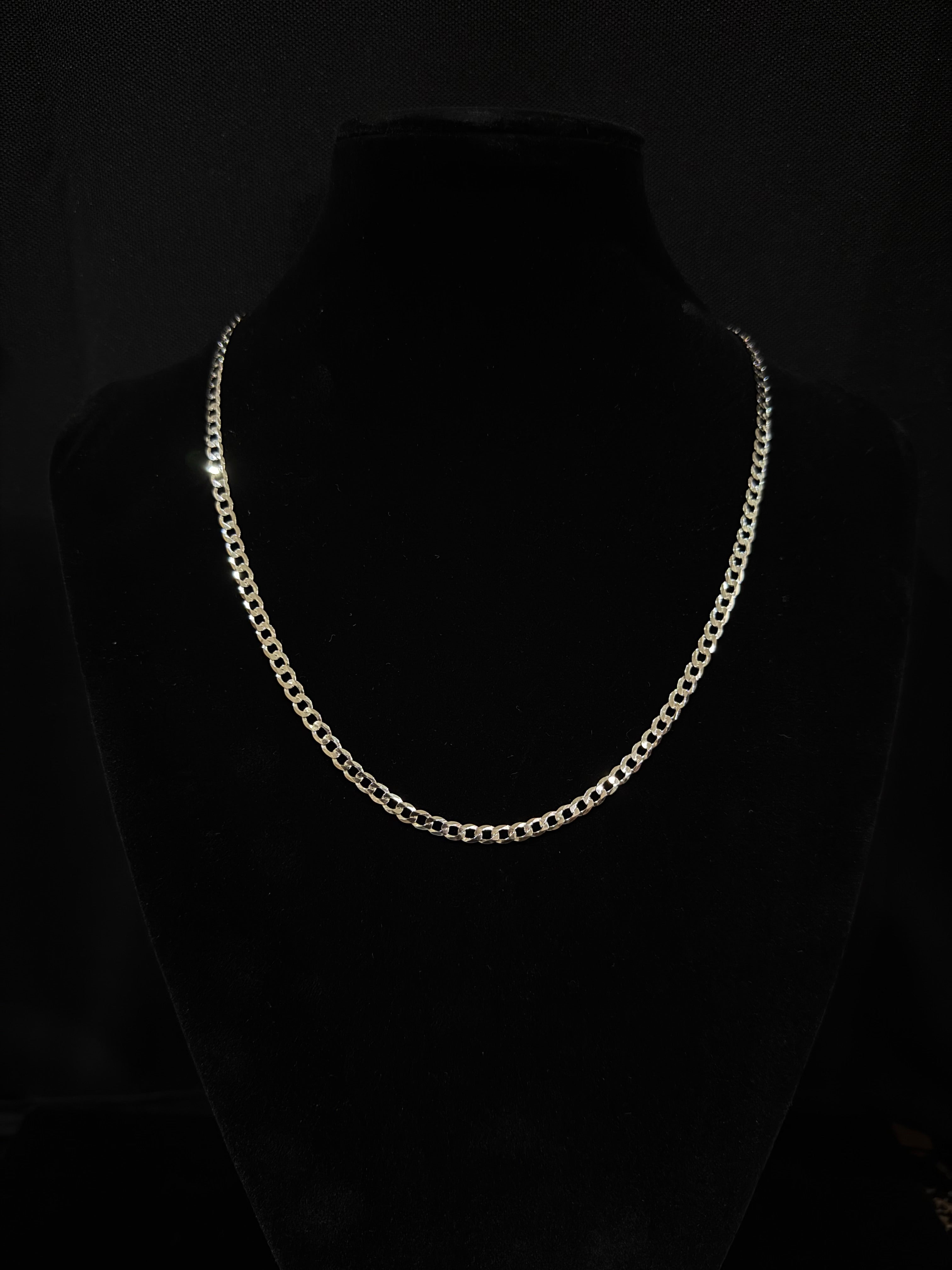 925 Silver Rhodium Plated Men’s Chain | 20 inch