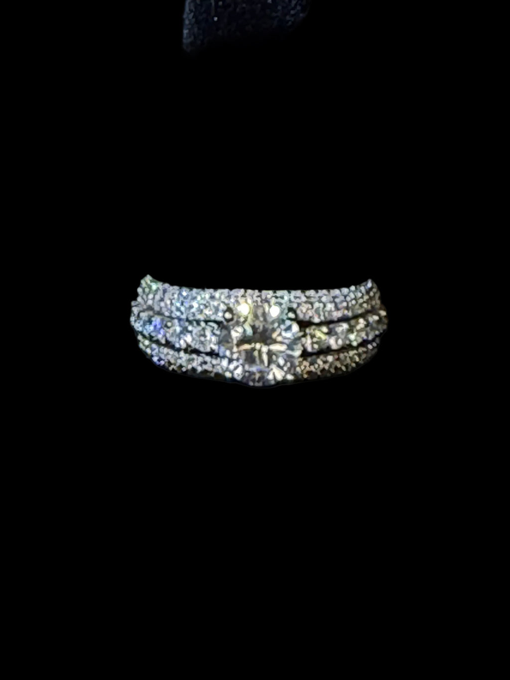 925 Silver VVS Moissanite Multi Band Ring (Size 6)