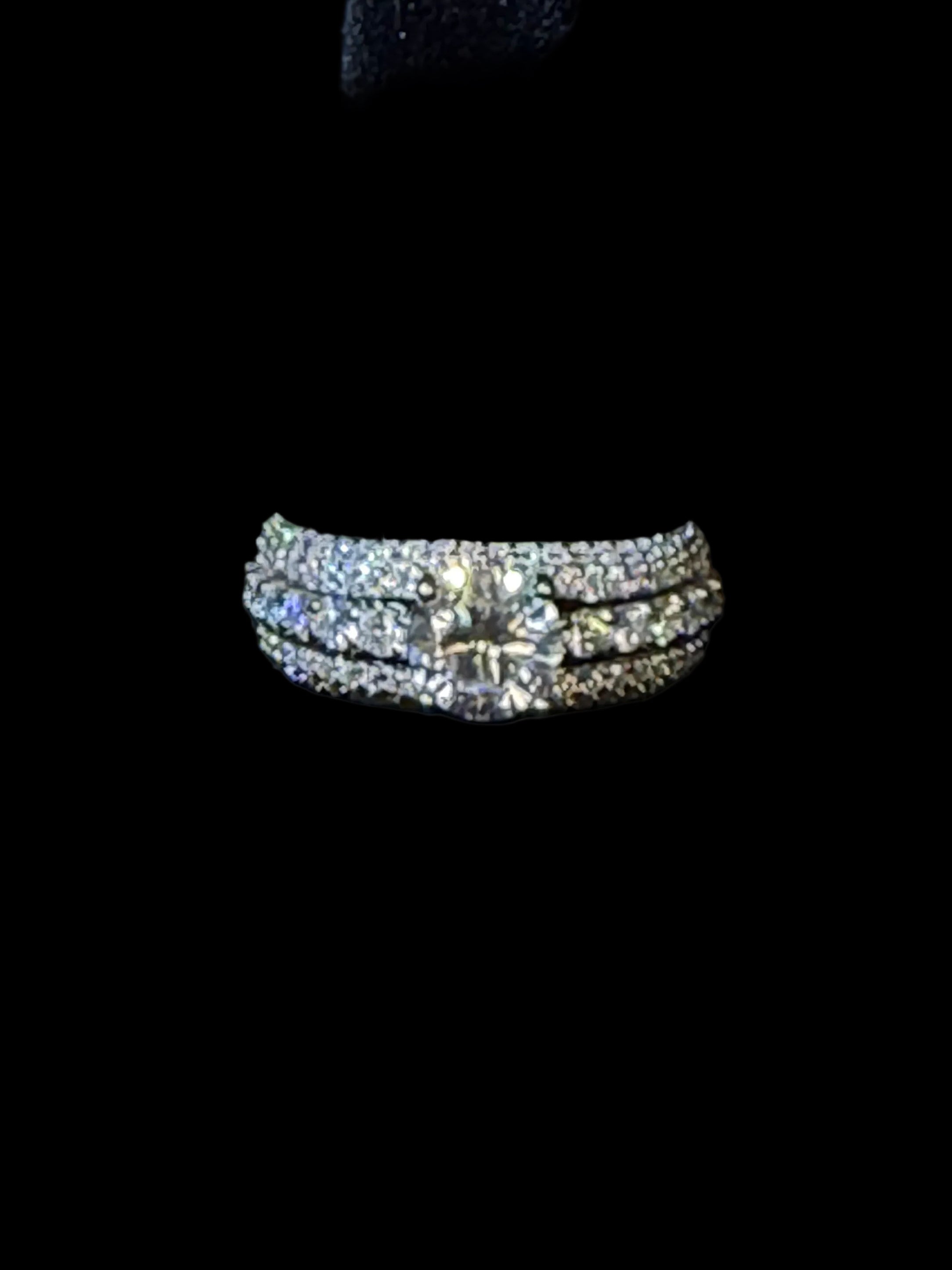 925 Silver VVS Moissanite Multi Band Ring (Size 6)