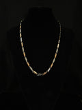 925 Silver Two Tone Hollow Cuban Chain | 22 inch