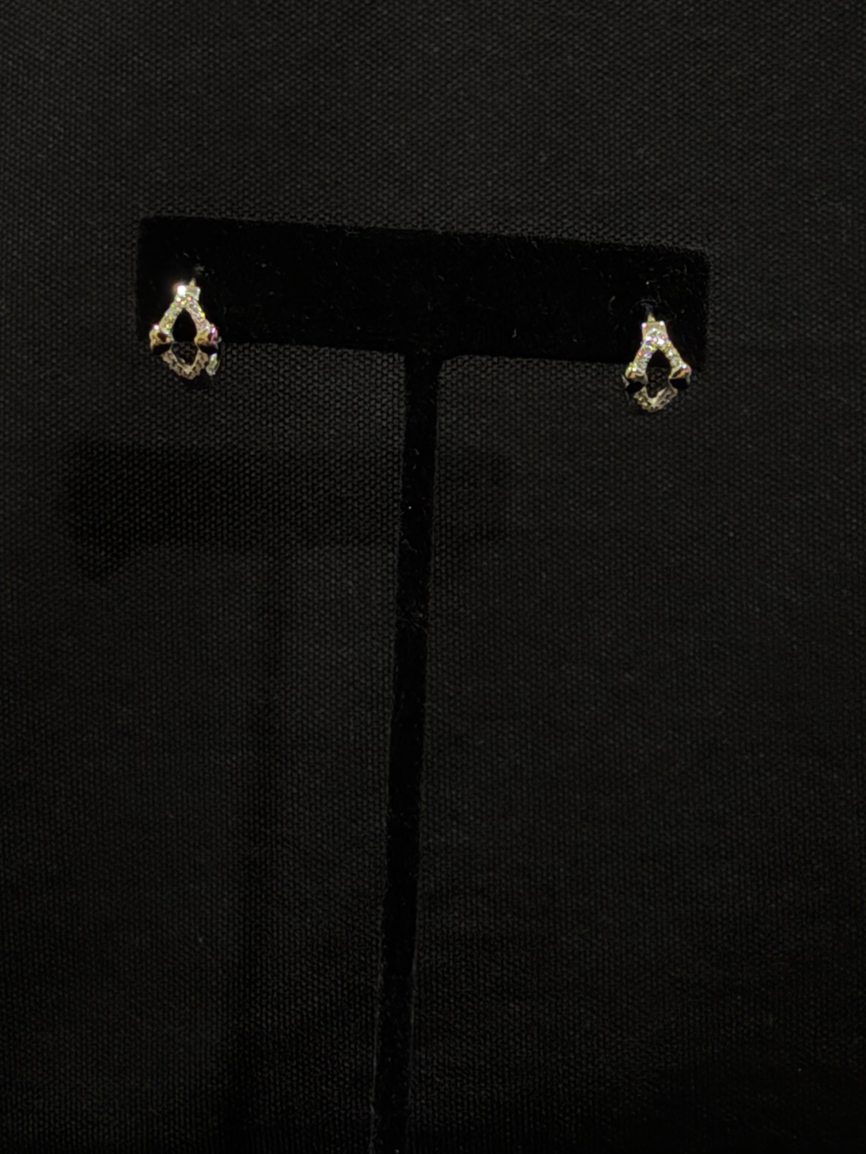 Clover Style 925 Silver Bali Earrings with CZ Stones