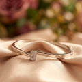 925 Silver Cartier Style Women’s Adjustable Lock Bracelet with CZ Stones