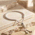 925 Silver Single Row Adjustable Tennis Bracelet