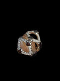 Clover Style 925 Silver Bali Earrings with CZ Stones