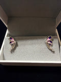 Butterfly Enamel Earrings in 925 Silver