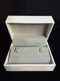 Clover Flower 925 Silver Earrings with CZ Stones