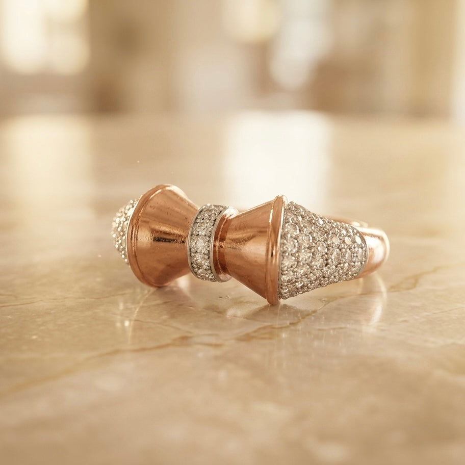 Knot Detail Ring in 925 Silver (size-6)