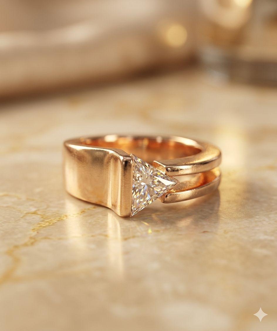 925 Silver Princess Cut Solitaire Ring (Size 6)