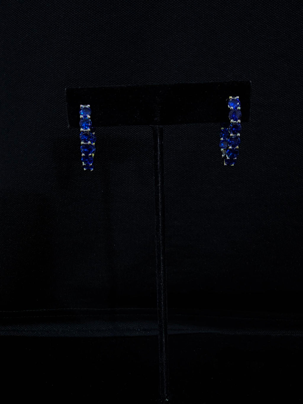 Royal Blue 925 Silver Stone Earrings