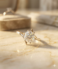925 Silver VVS Moissanite Solitaire Ring (Size 6)