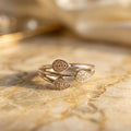 Leaf Wrap Ring in 925 Silver with CZ Stones (Size-6)