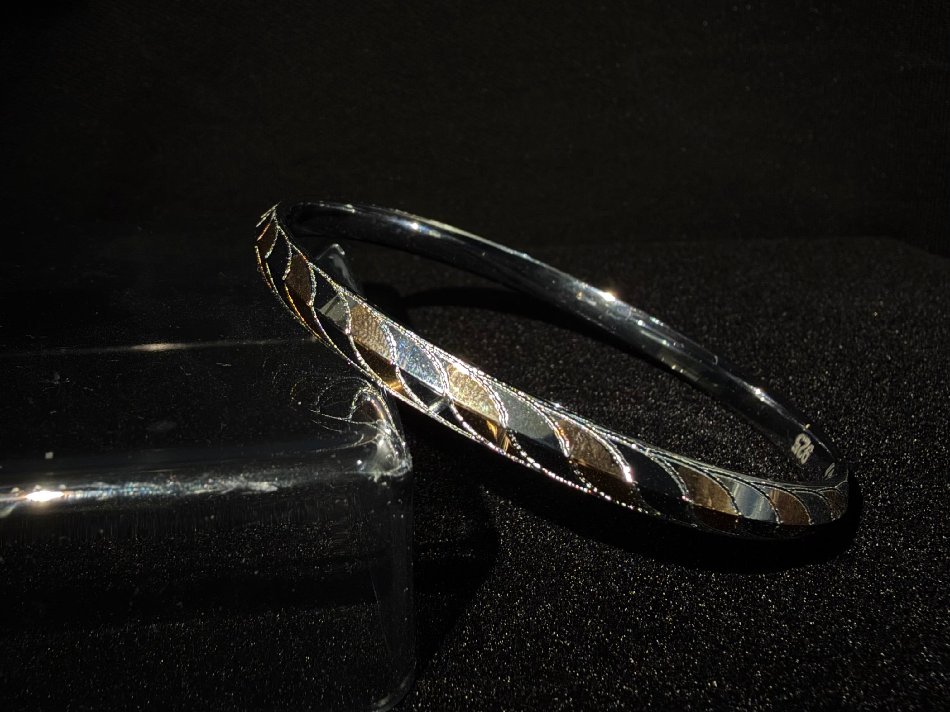 925 Silver with Rose Gold Accents Men’s Kada