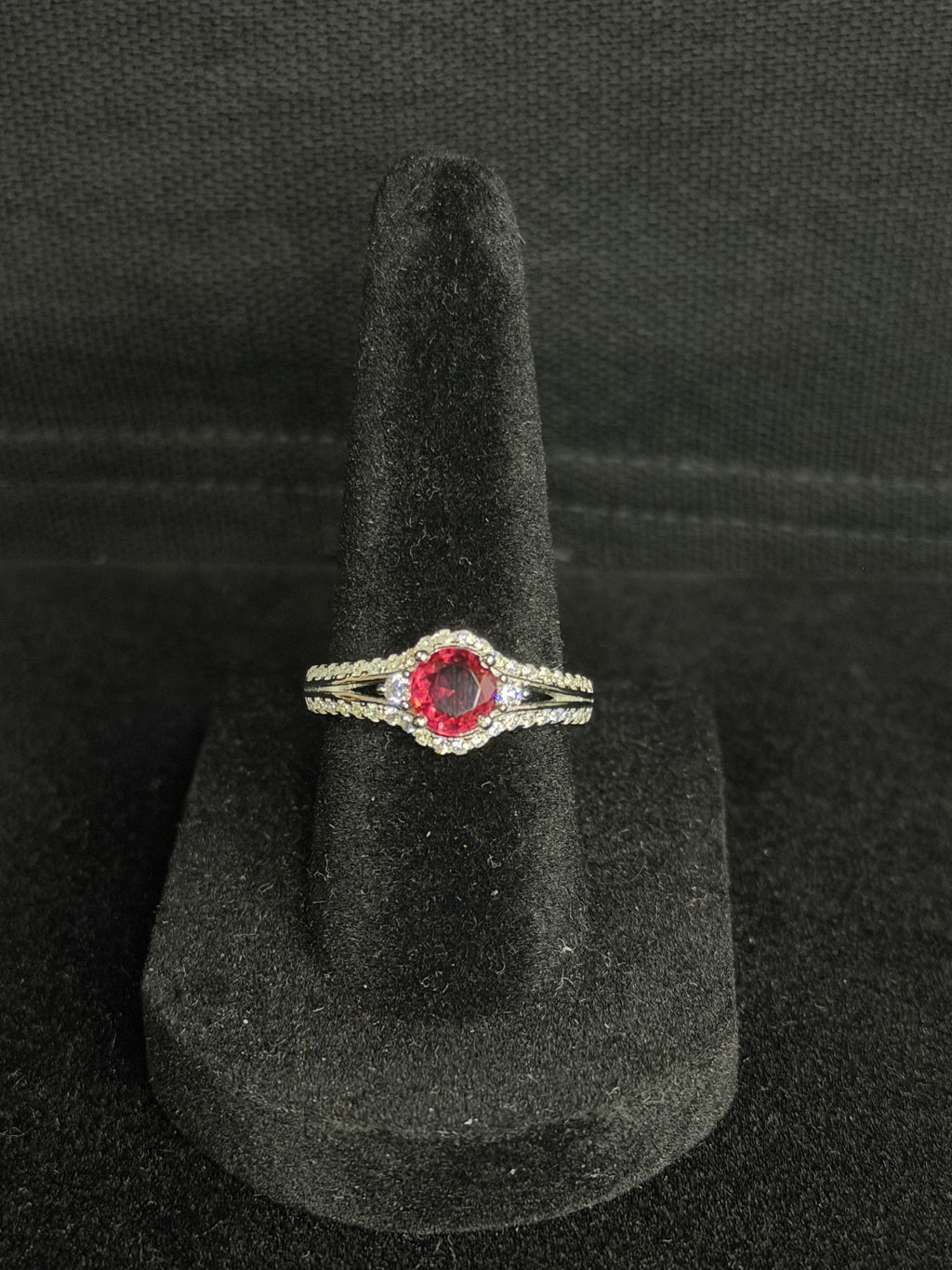 Ruby Stone Ring in 925 Silver (Size-6)