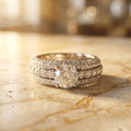 925 Silver VVS Moissanite Multi Band Ring (Size 6)