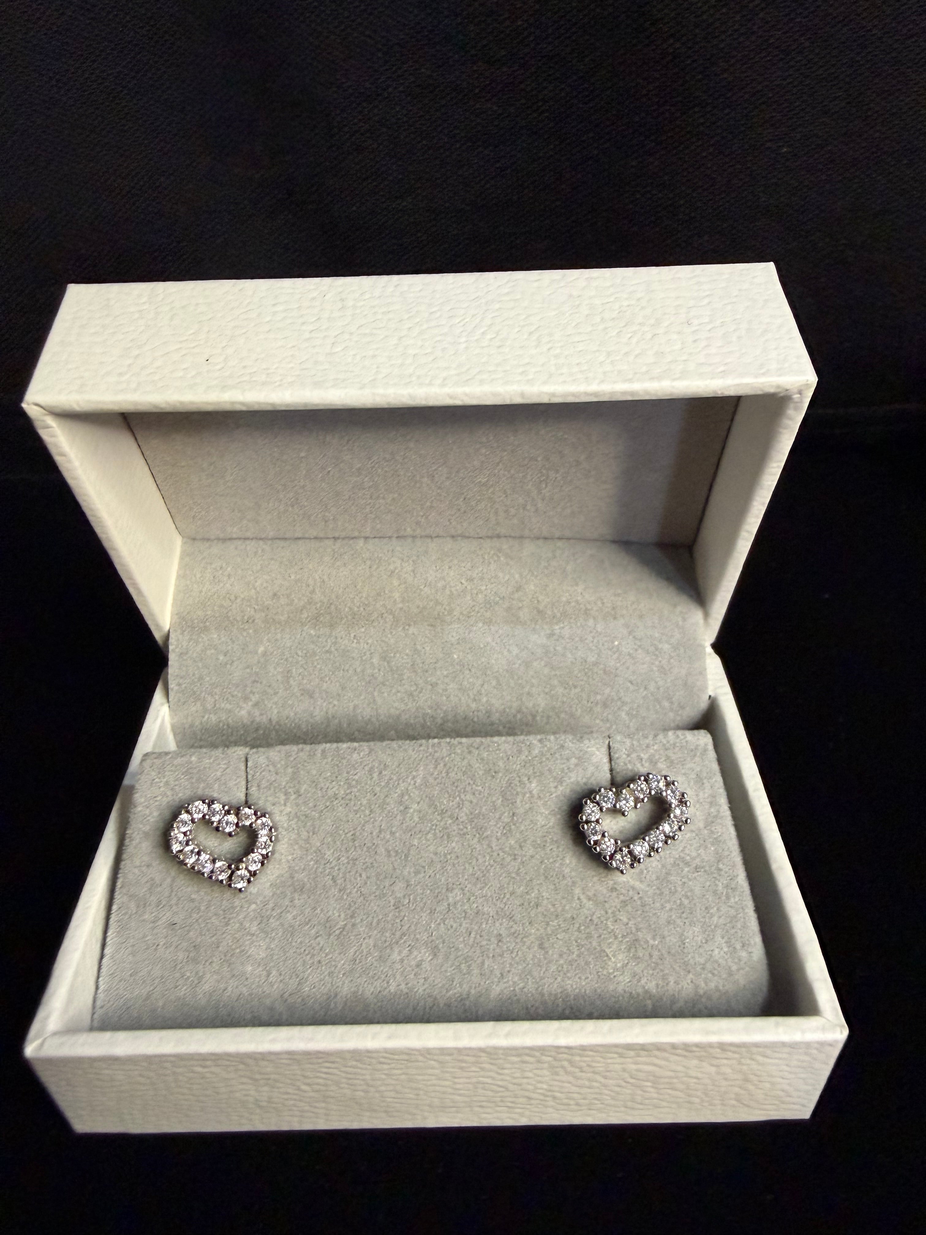 Heart Sparkle Silver Tops
