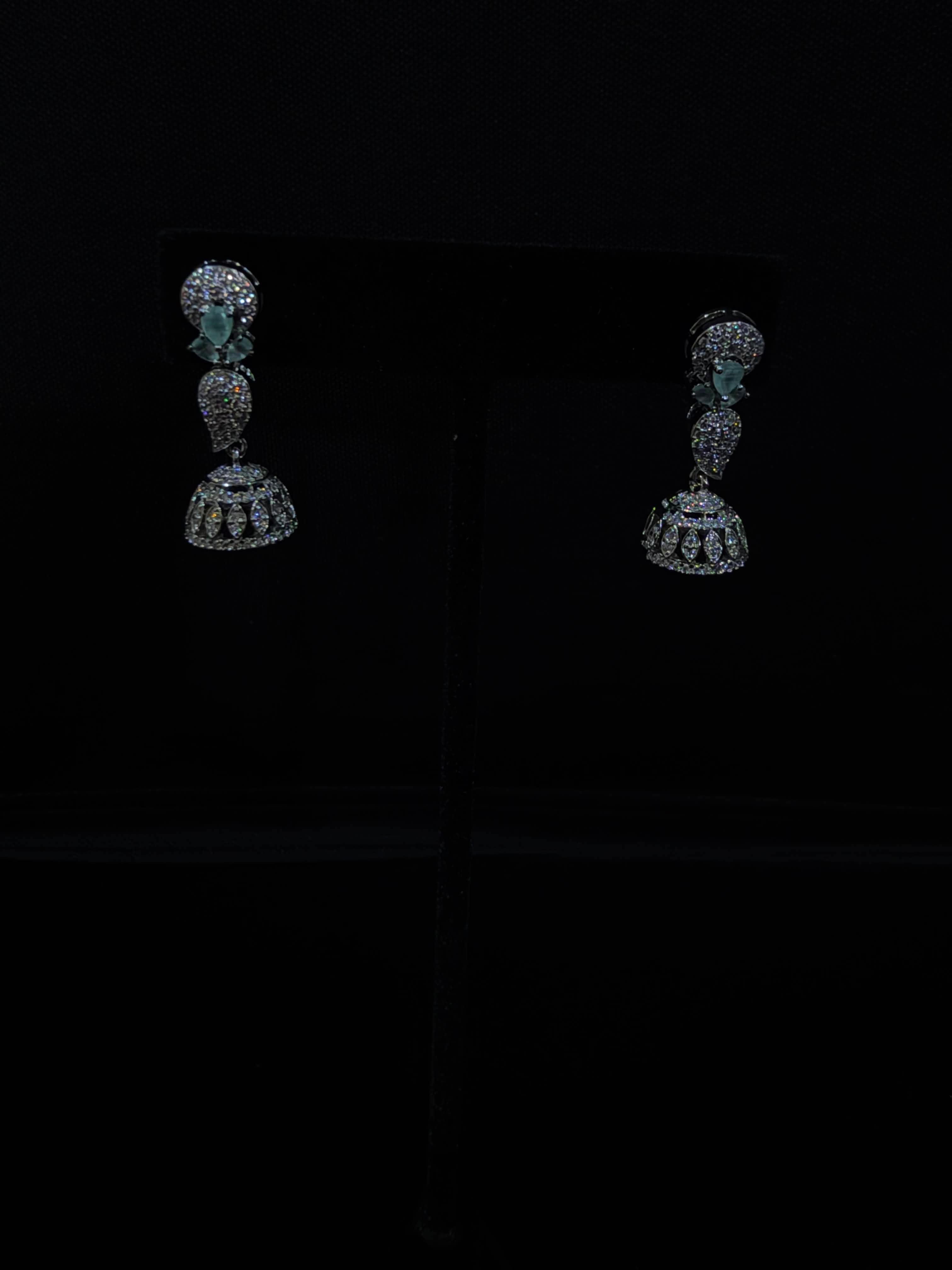 Royal Elegance 925 Silver Jhumki Earrings