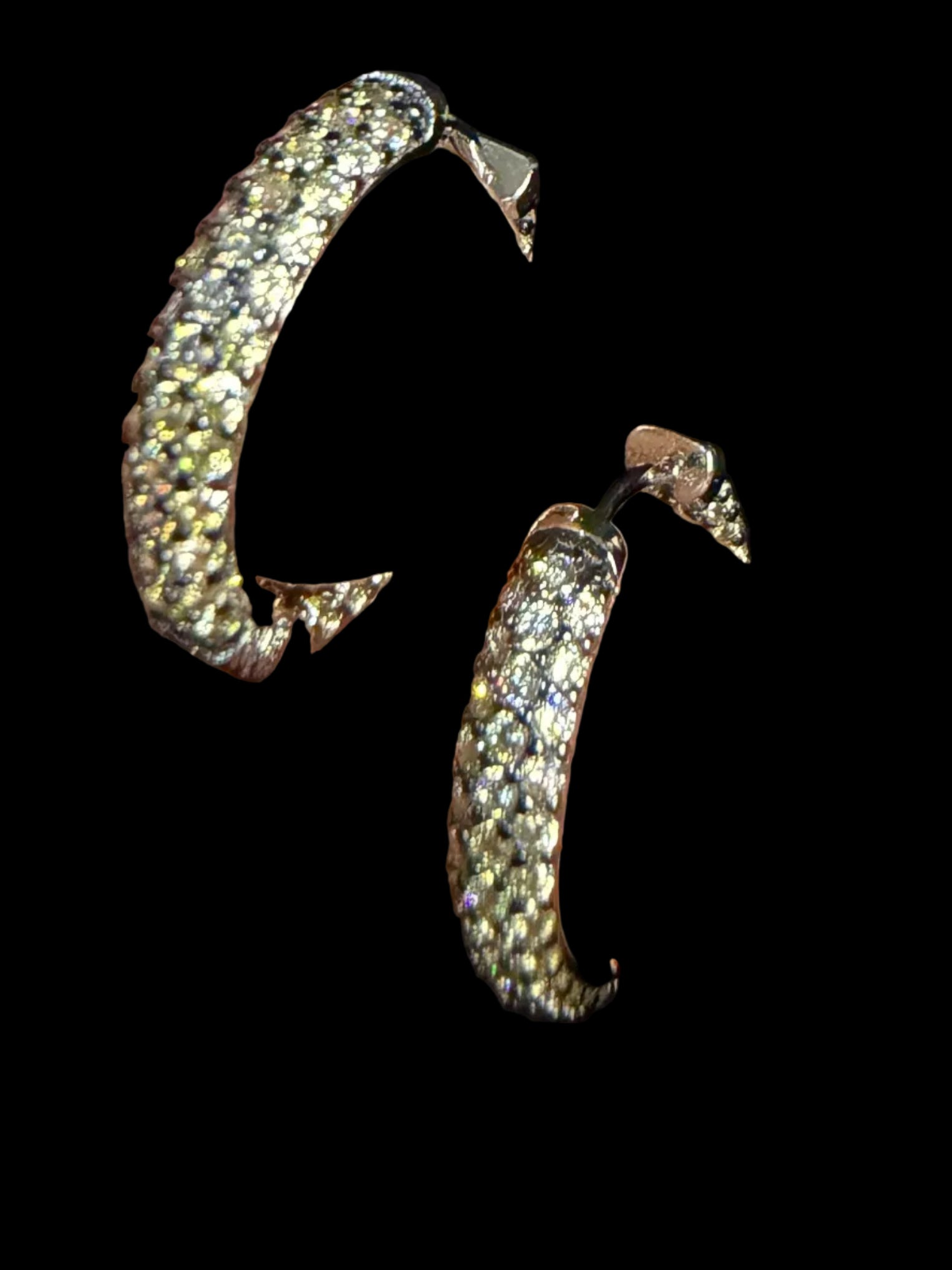 Classic Silver Hoop Earrings with High-Quality Stones