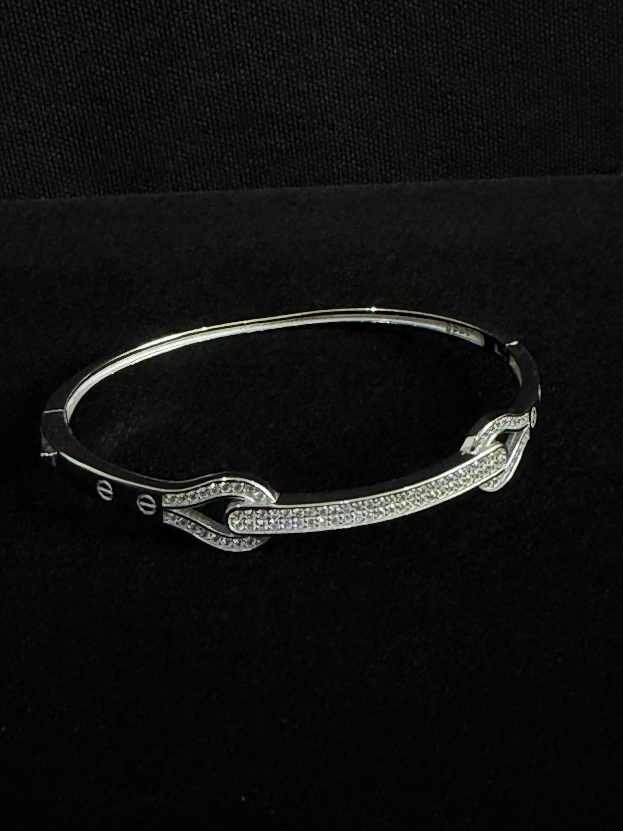 925 Silver CZ Zircon Adjustable Bracelet for Women