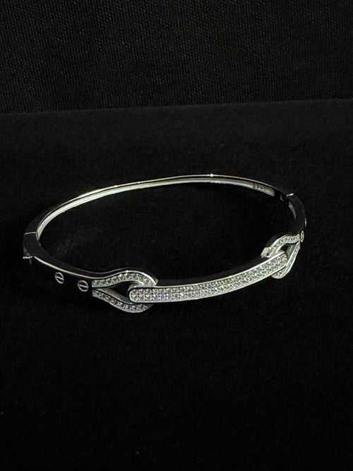 925 Silver CZ Zircon Adjustable Bracelet for Women