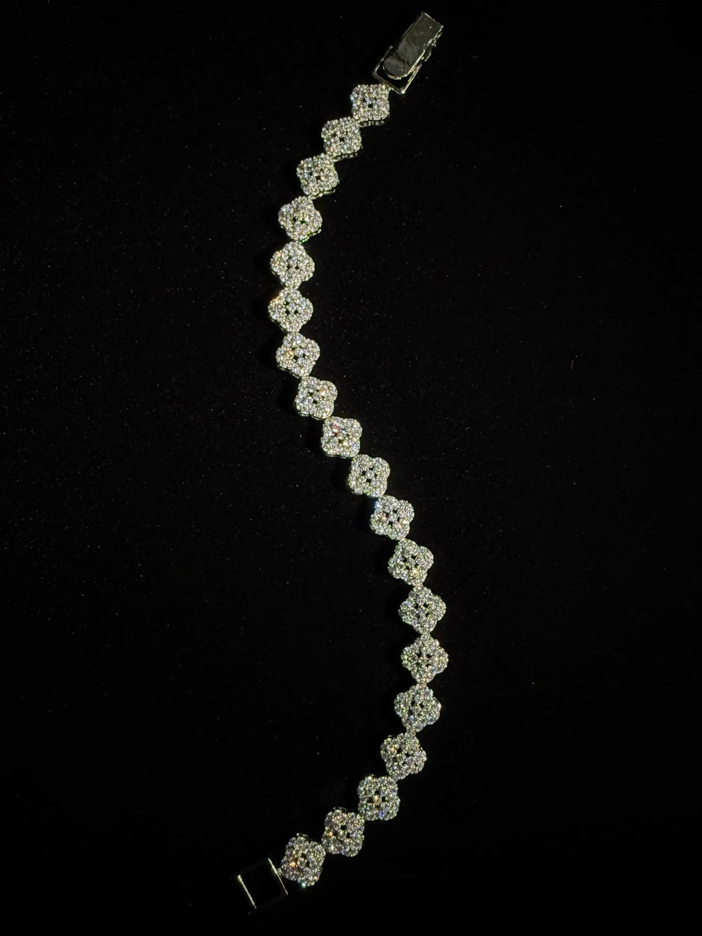 925 Silver Triangle Link Tennis Bracelet