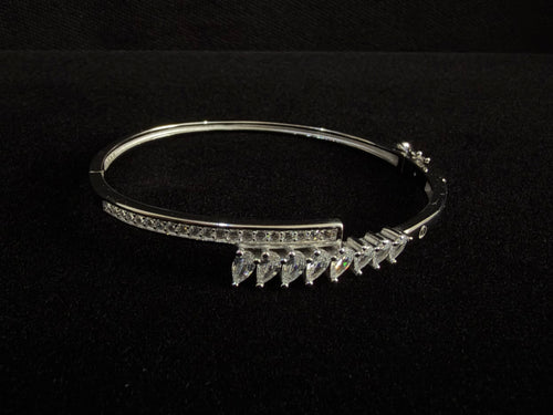 925 Silver CZ Zircon Adjustable Bracelet for Women