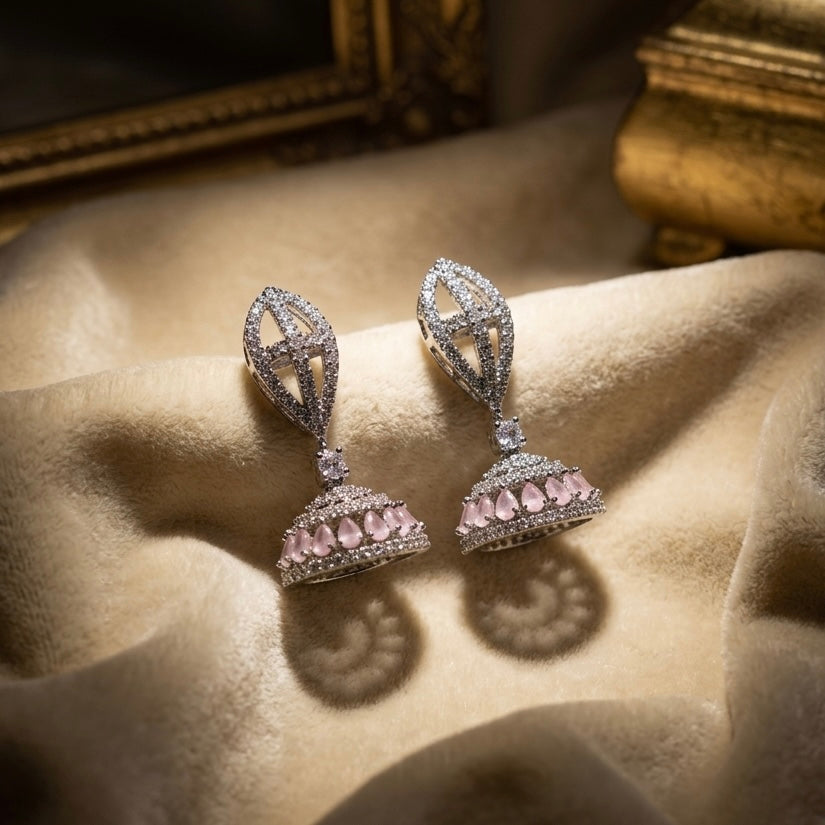 Royal Elegance 925 Silver Jhumki Earrings