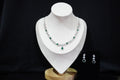 Elegant 925 Sterling Silver Emerald- Style Jewelry Set