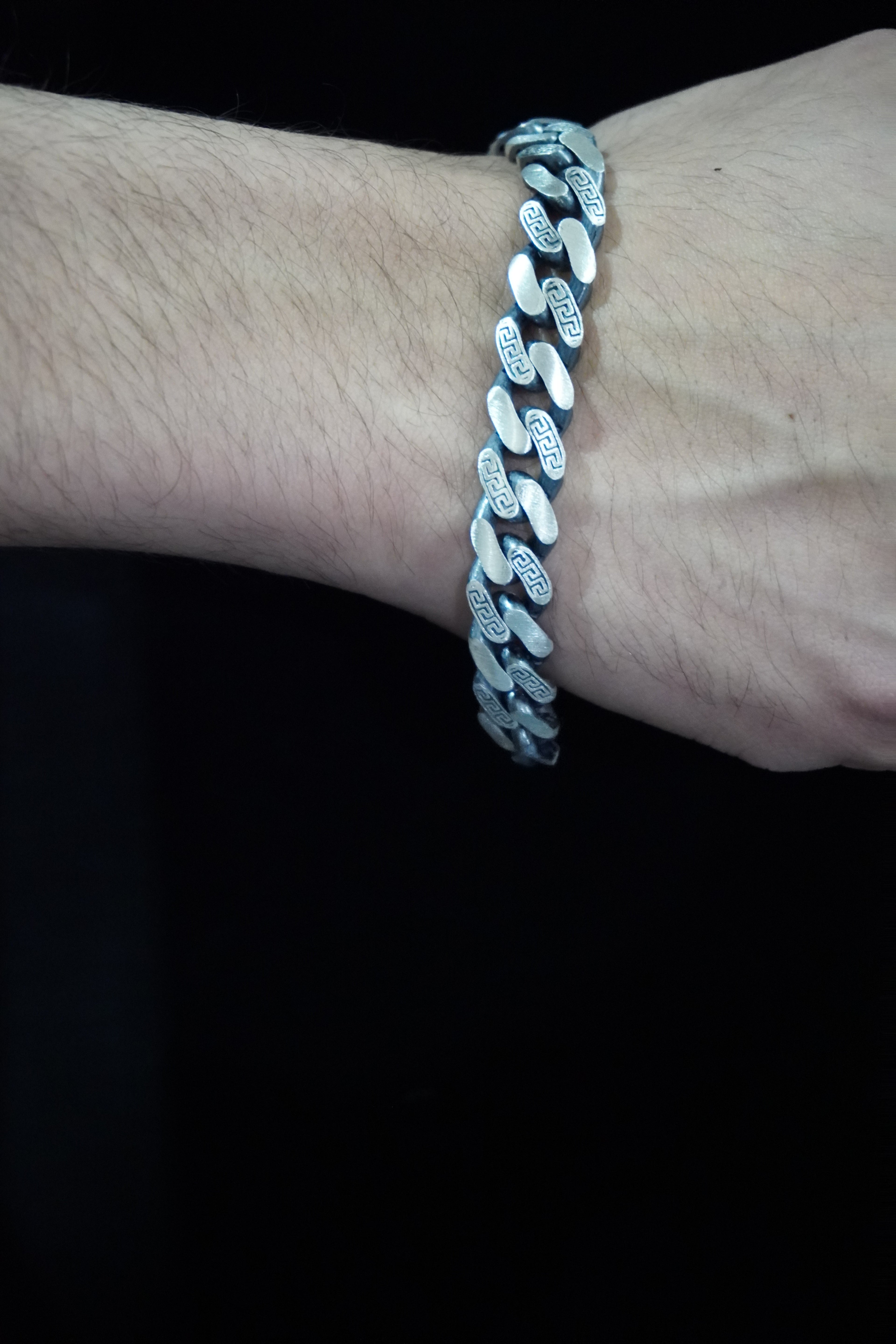 Matte Turkish 925 Silver Bracelet