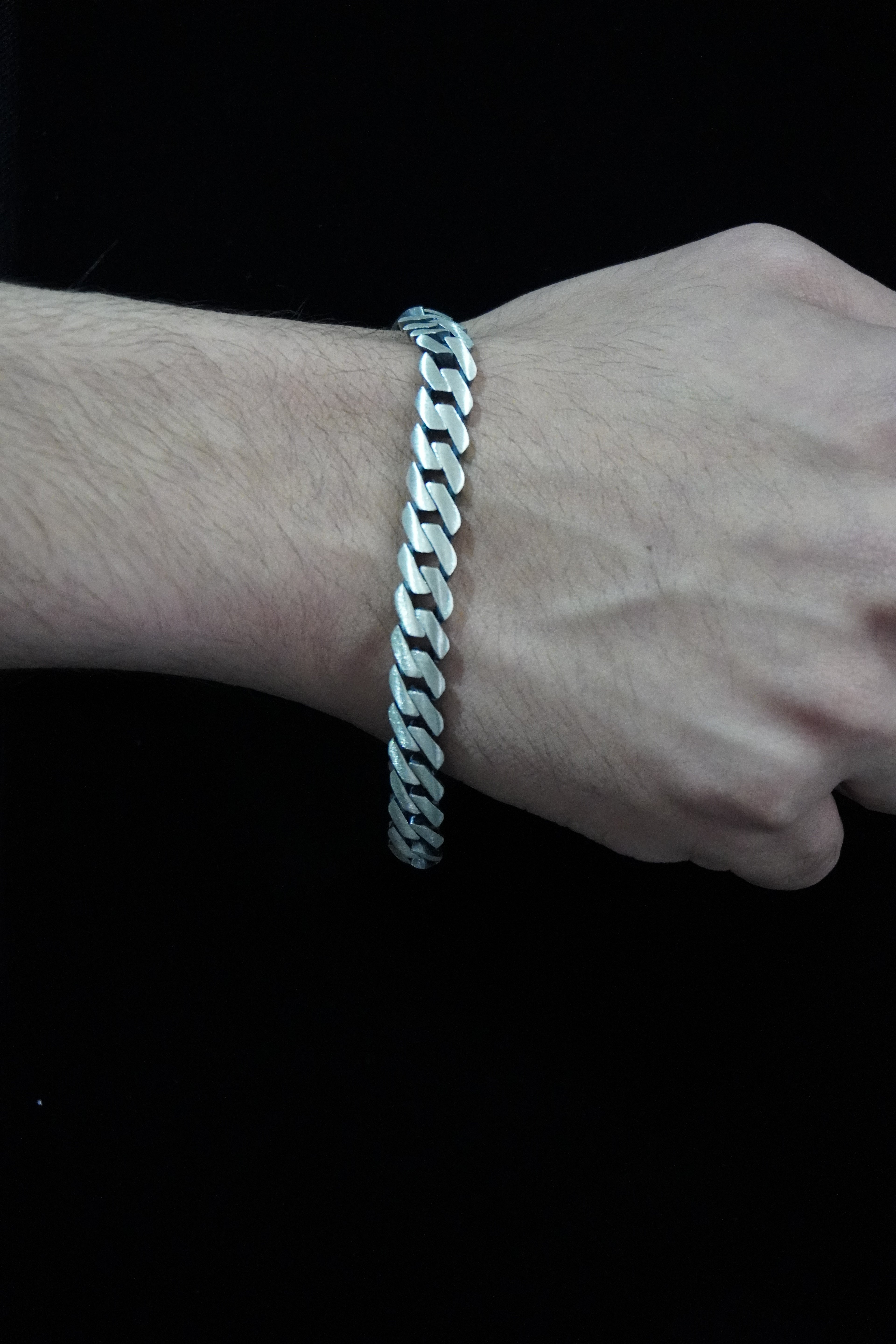 Matte Turkish 925 Silver Bracelet