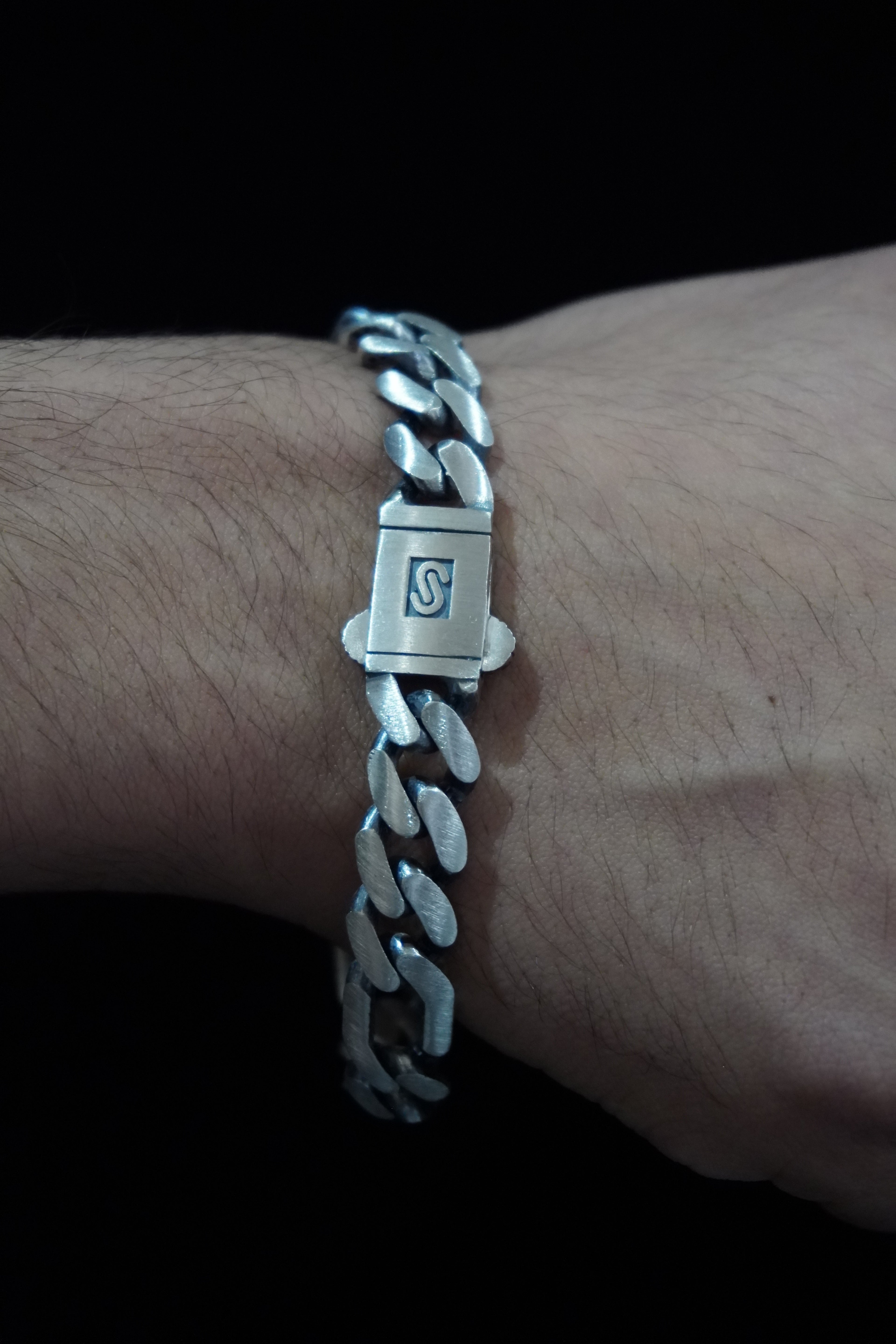 Matte Turkish 925 Silver Bracelet