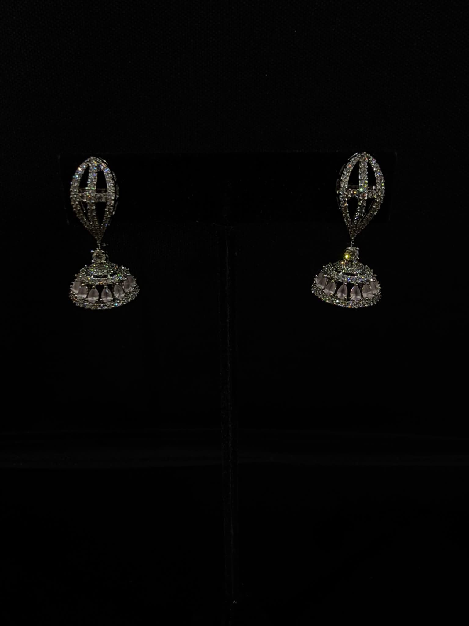 Royal Elegance 925 Silver Jhumki Earrings