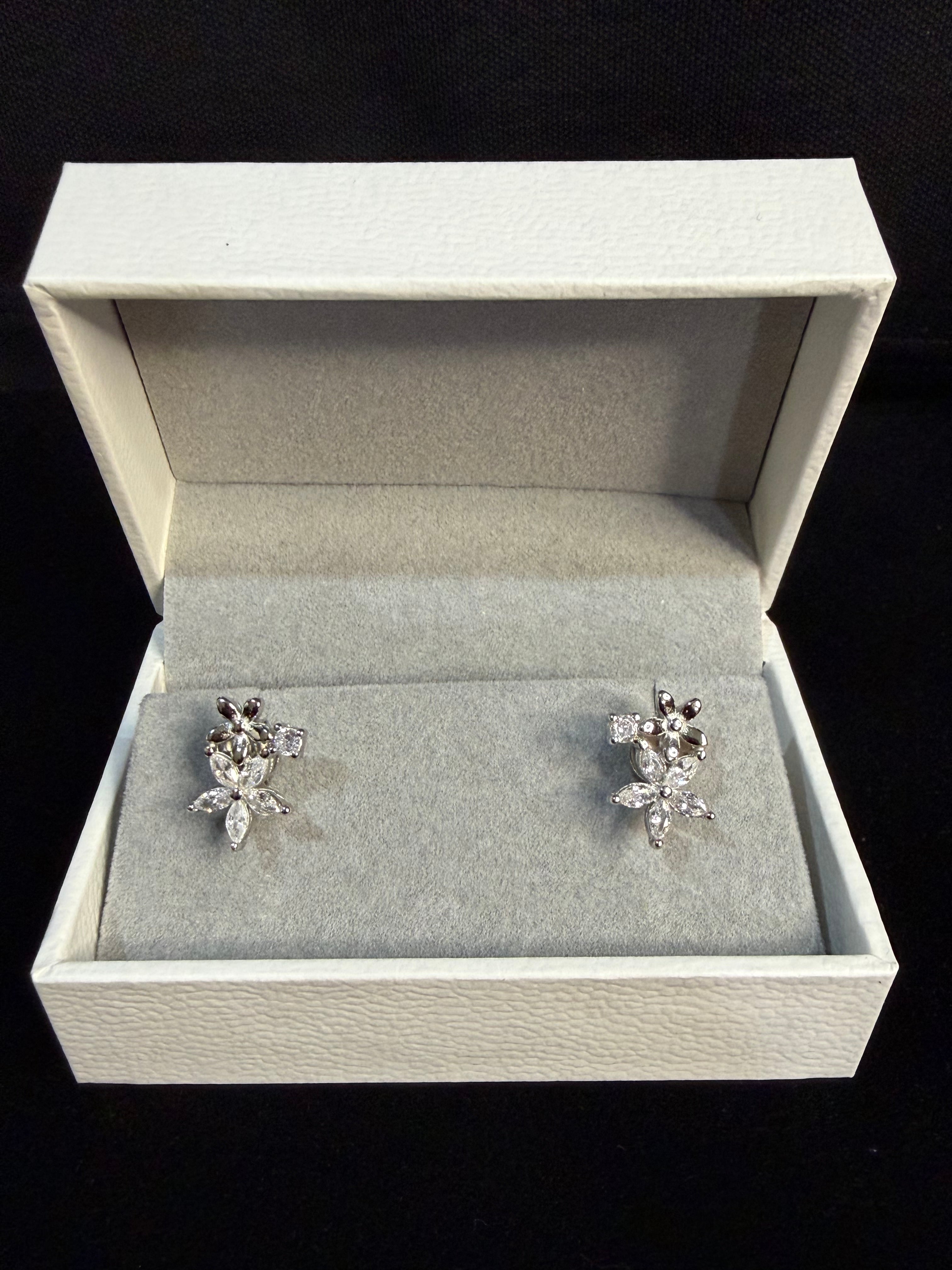 Floral Charm Silver Tops