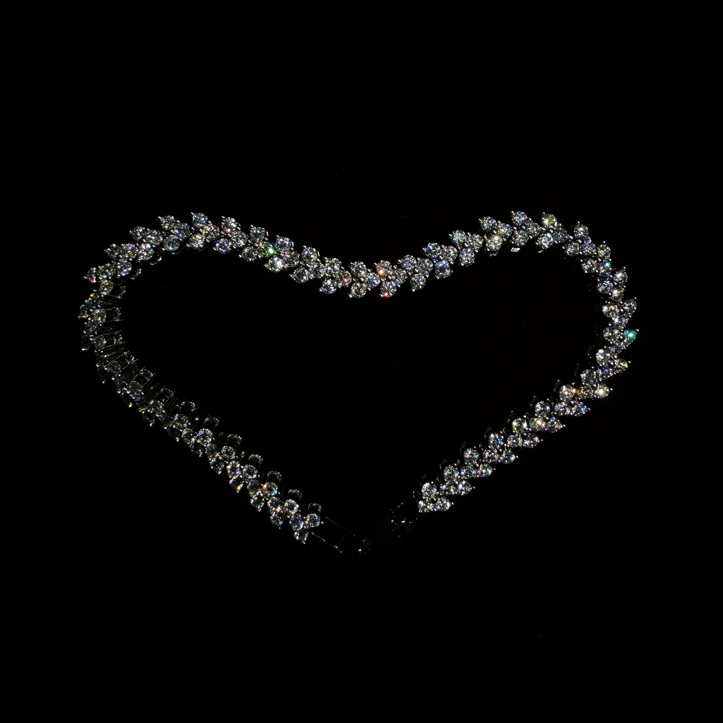 VVS Moissanite Heart Bracelet – 925 Silver