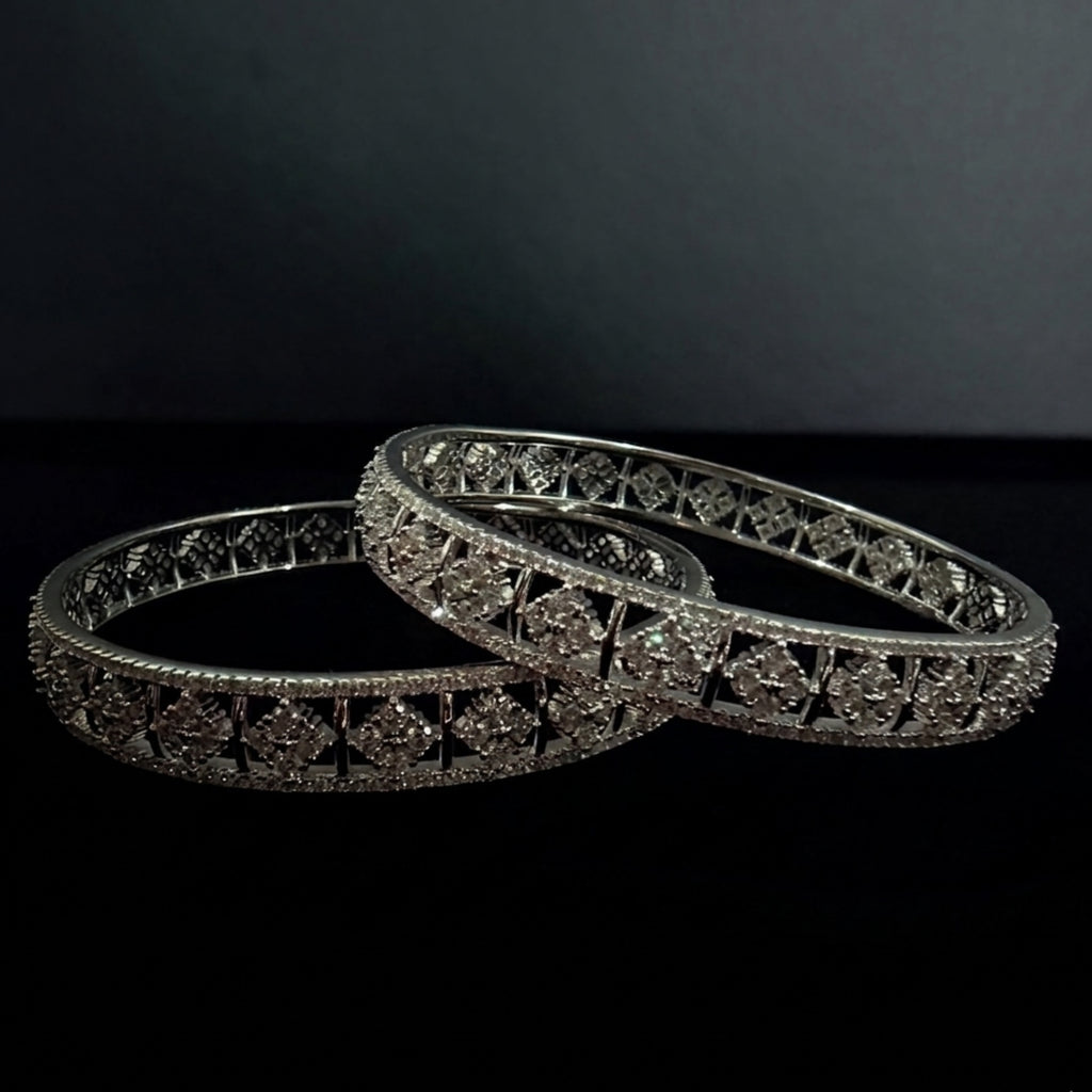 Premium VVS Moissanite Bangle Set – 925 Silver