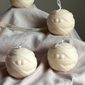 Handmade Halloween Mummy Candle | Sculptural Soy Wax Candle