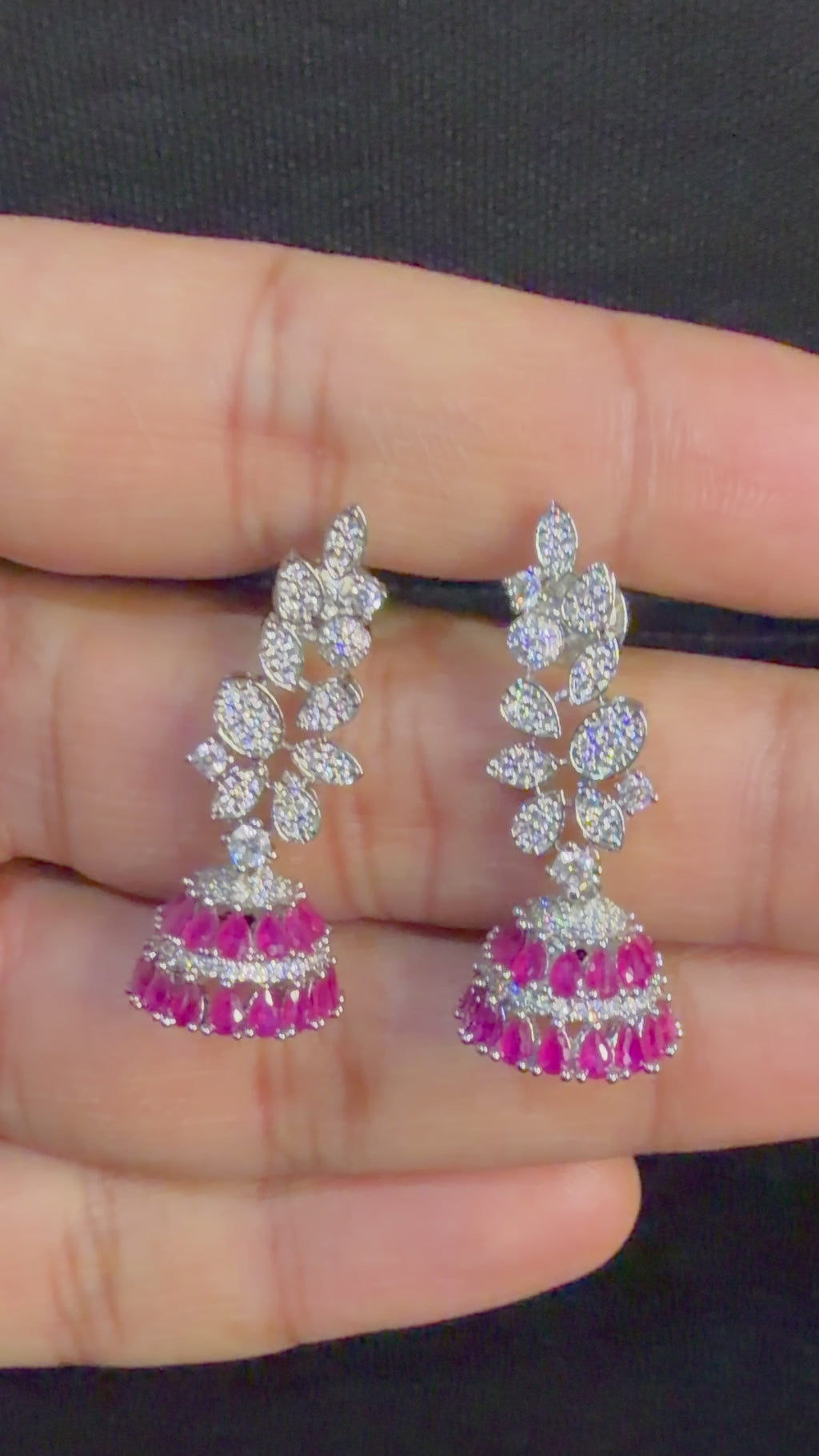 Royal Elegance 925 Silver Jhumki Earrings